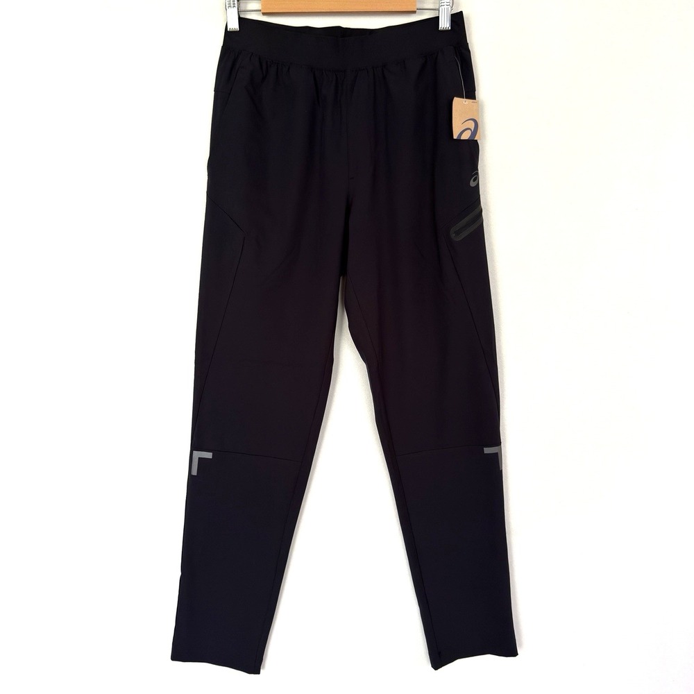 Asics Mens Woven Cargo Jogger Performance Pants NEW Drawstring Black Size Small